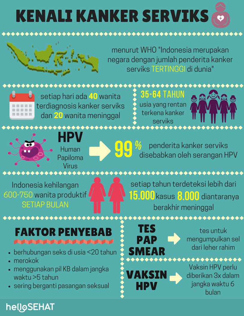 infografika raka grlića maternice u Indoneziji