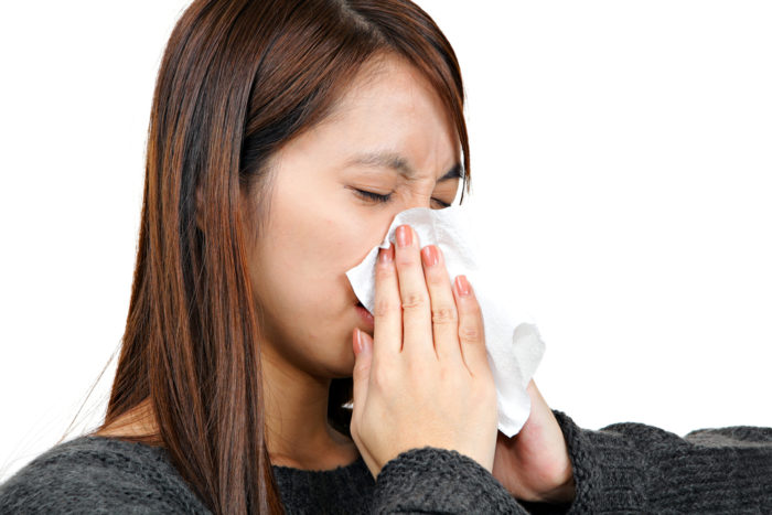 kvizom gripe ili izlučenim nosom